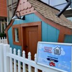 image of the "Gnome Home" built by Henrico CTE students outside of the Libbie Mill Library