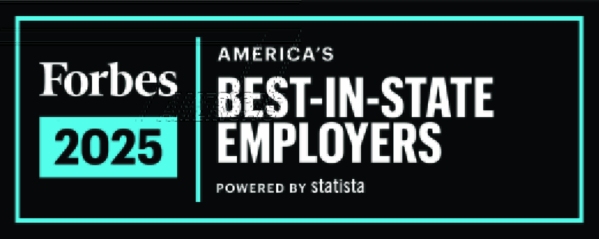 Forbes 2025 award logo for America's Best-In-State Employers powered by Statista