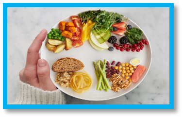 colorful plate of food- nutritional balance